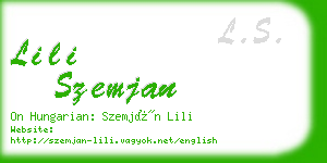 lili szemjan business card